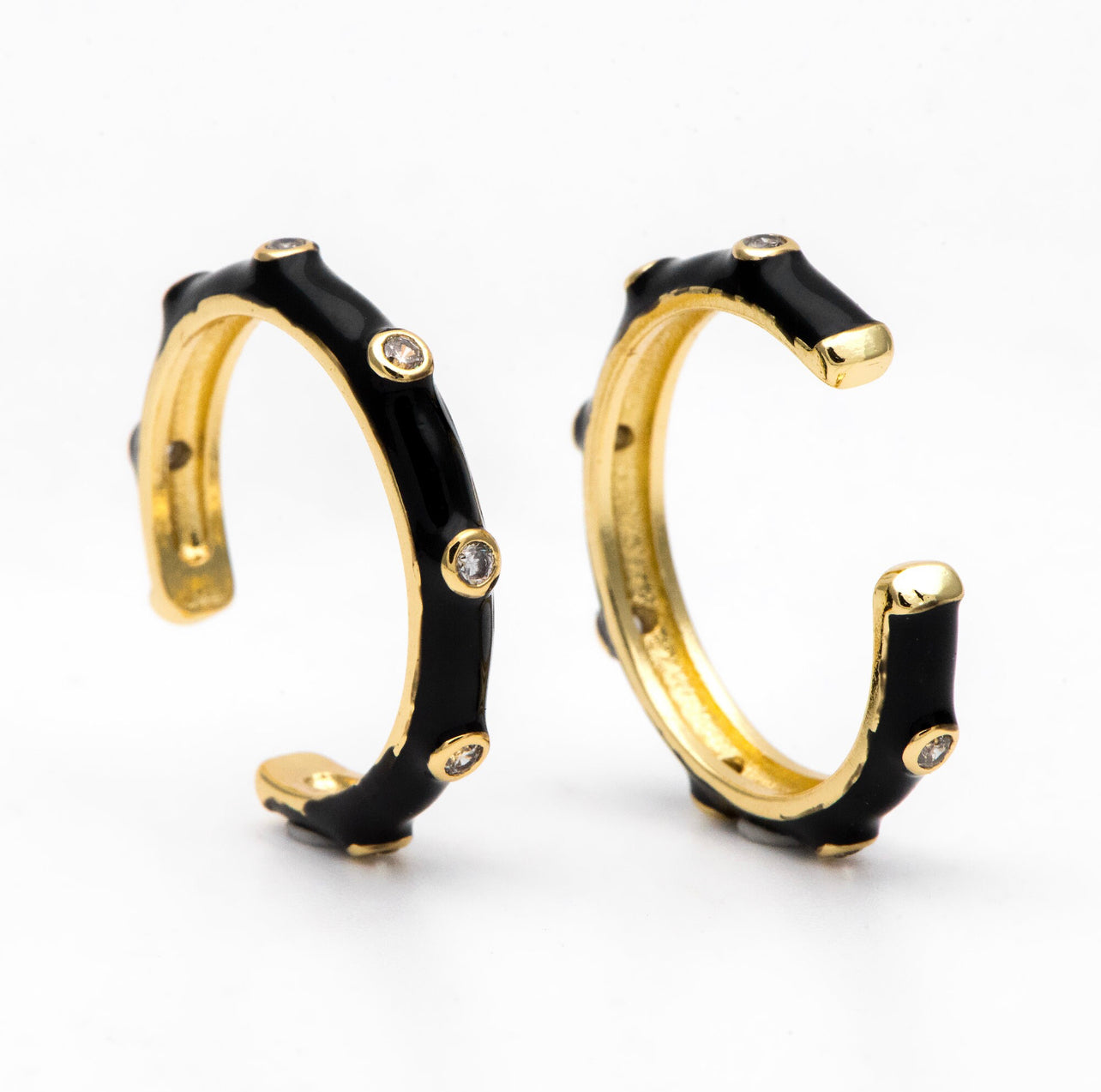 CZ pave Colorful Enamel Ring, Gold Stackable Ring,