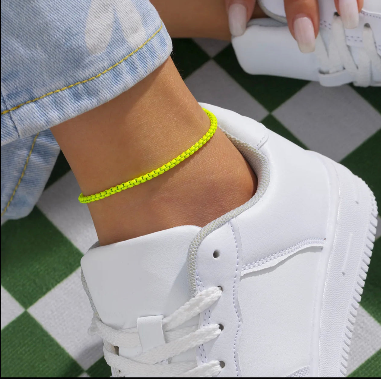 Adiustable Colorful Chain Anklet