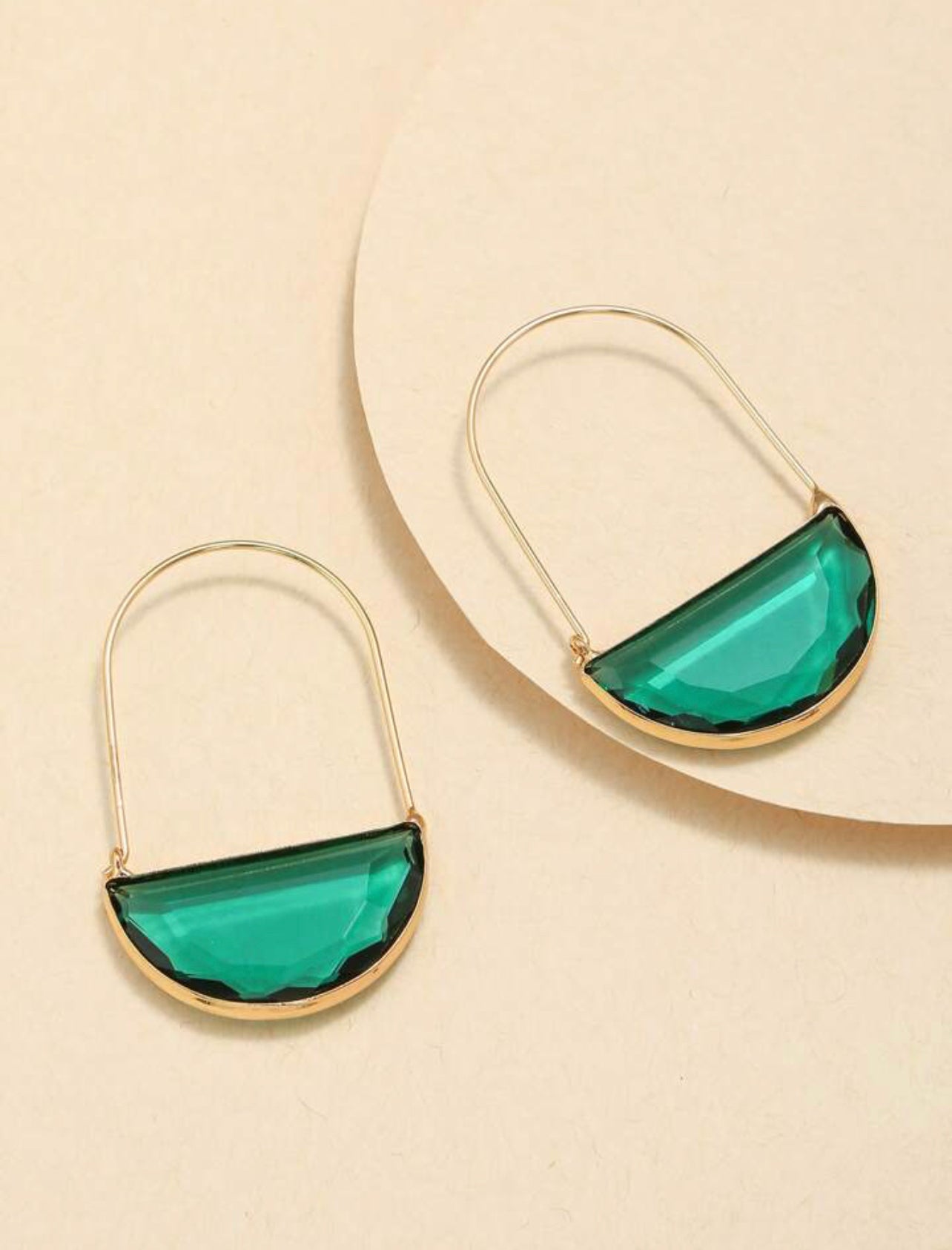Glass Hoop Earrings