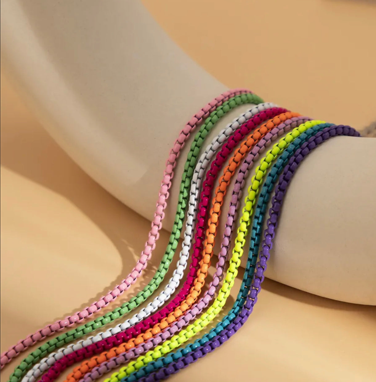 Adiustable Colorful Chain Anklet