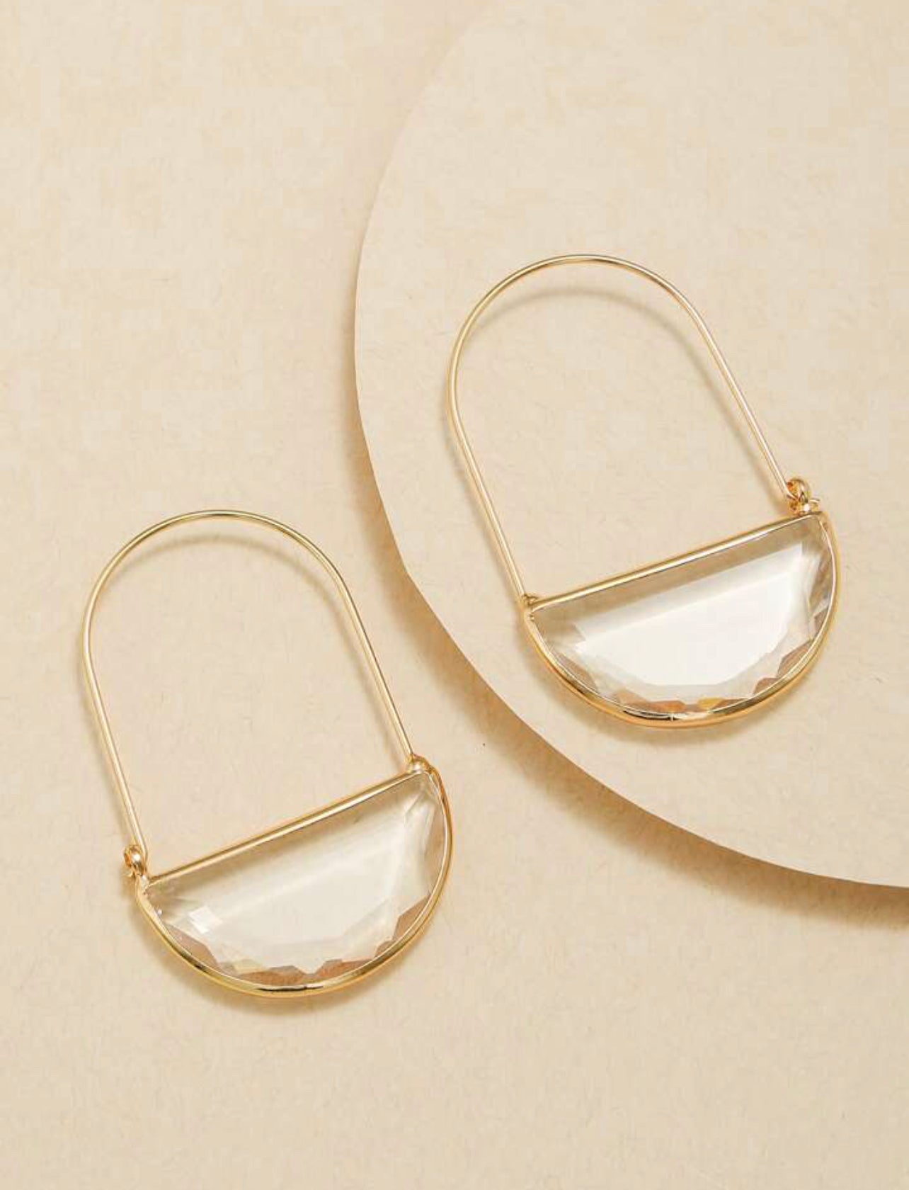 Glass Hoop Earrings