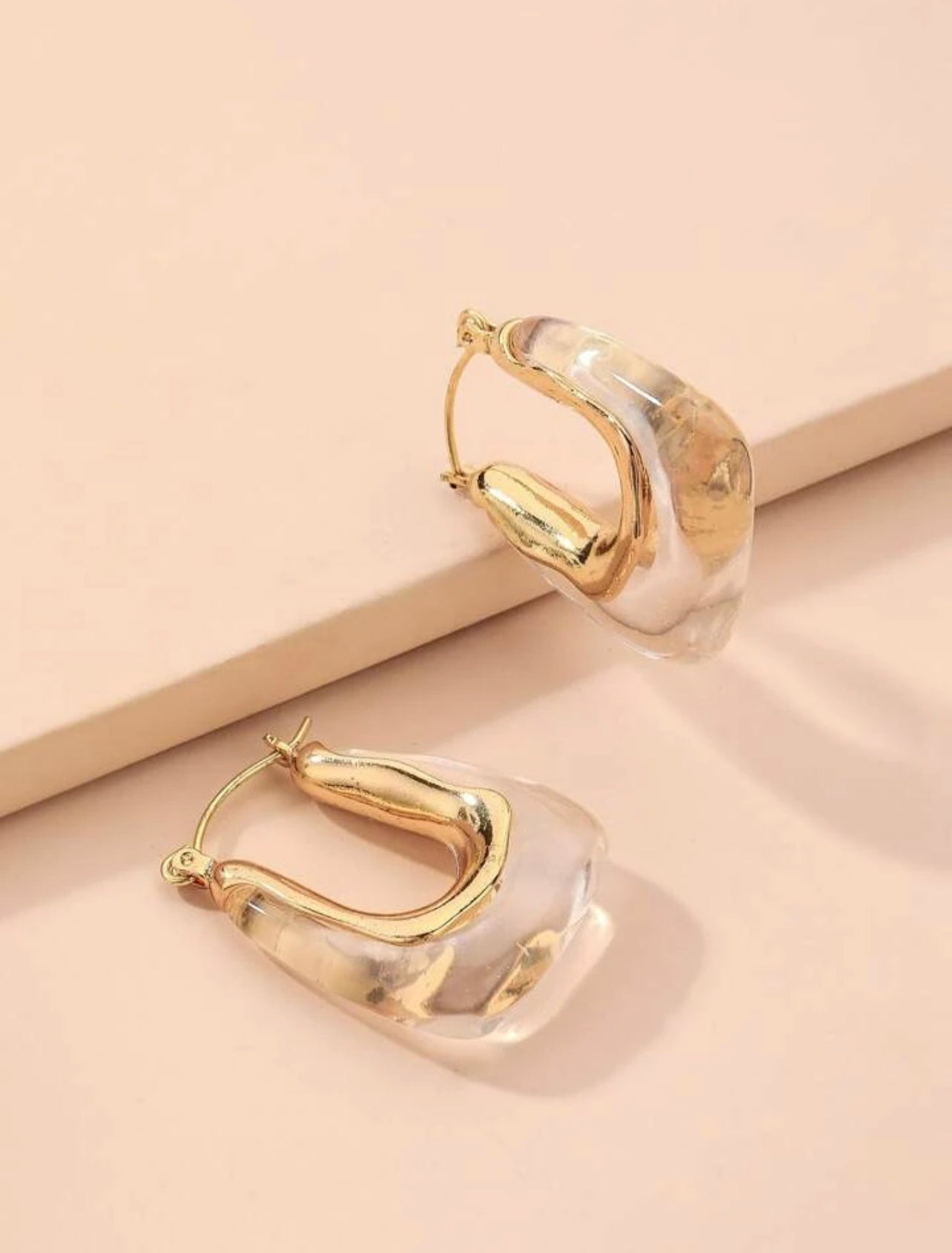 Clear Hoop Earring