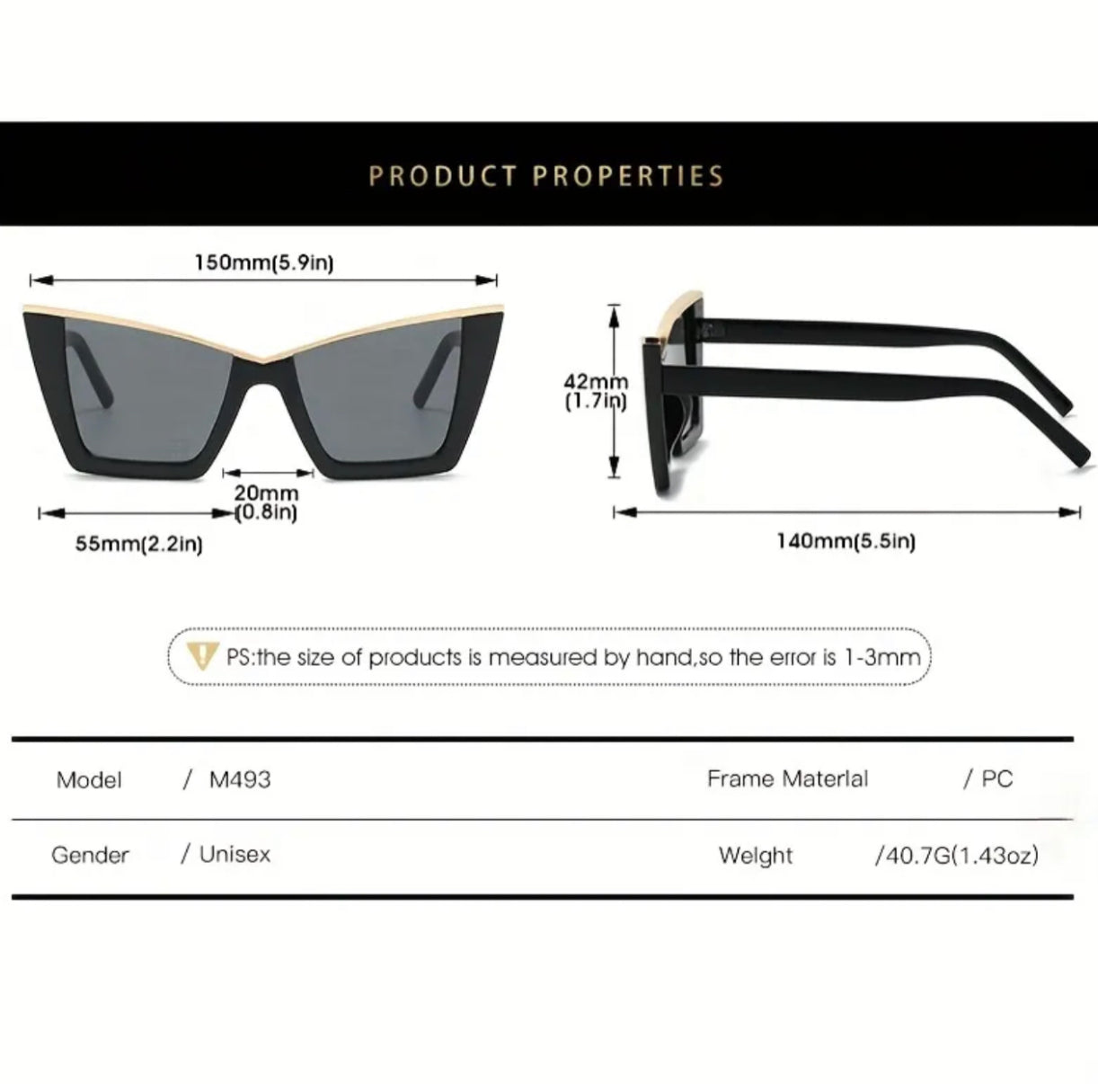 Y2K Cat Eye Fashion Sunglasses