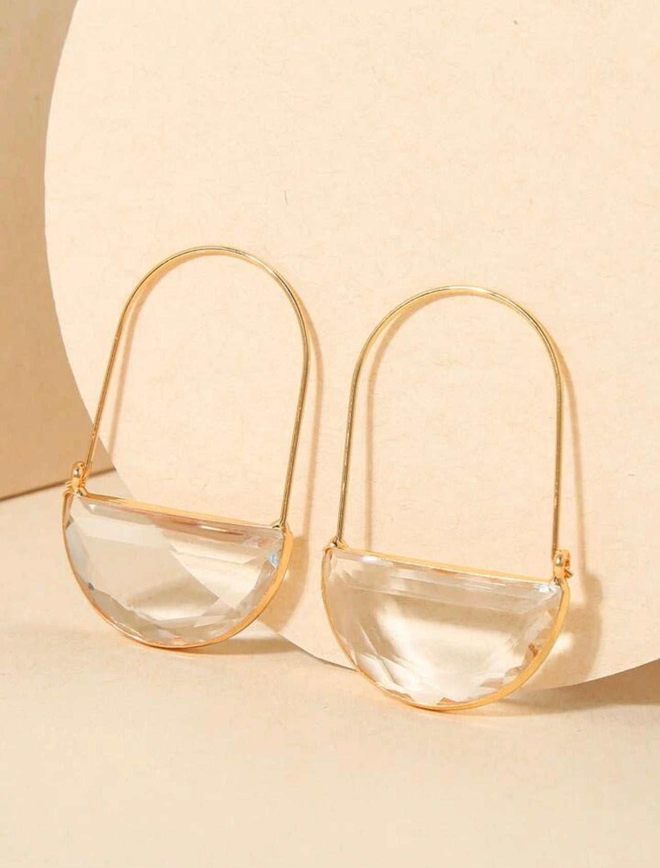 Glass Hoop Earrings