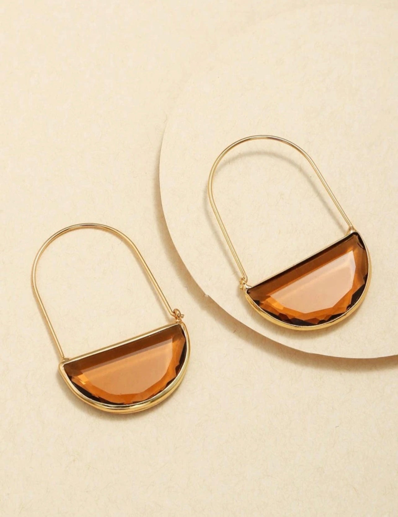 Glass Hoop Earrings