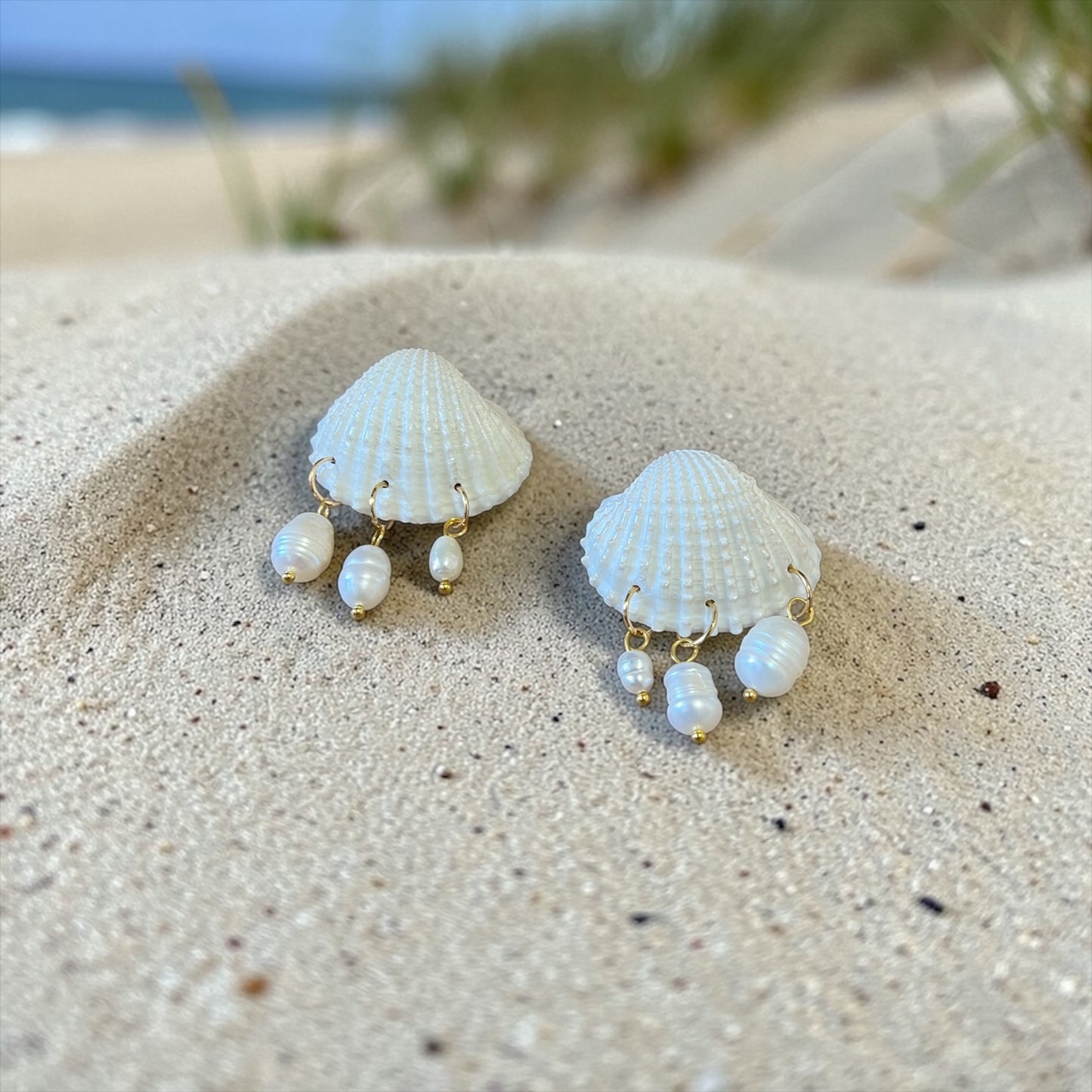 Petite Shell Pearl Earrings