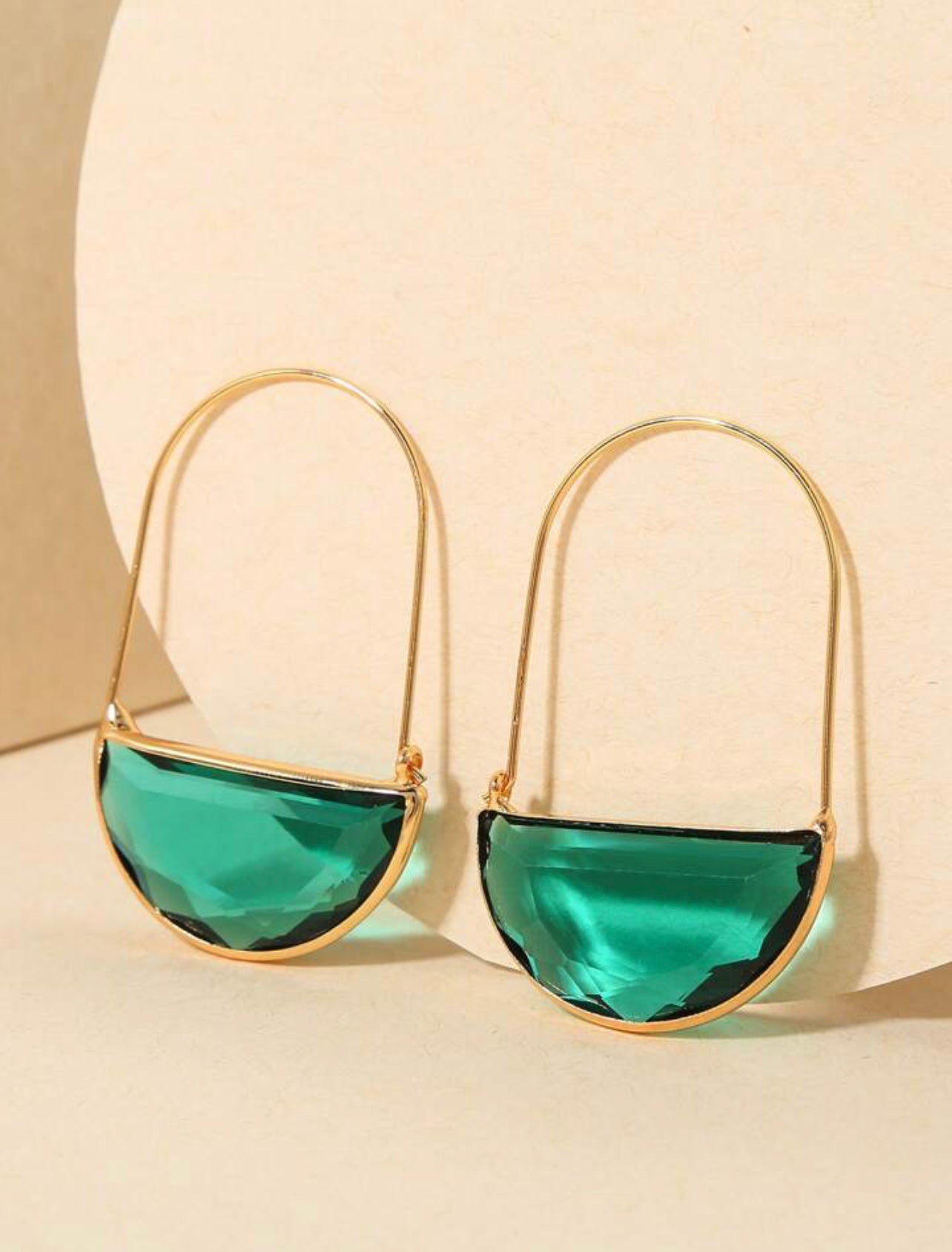Glass Hoop Earrings