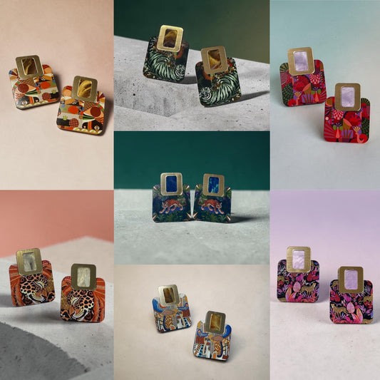 NOVA Scarf Studs | Wearable Art Earrings